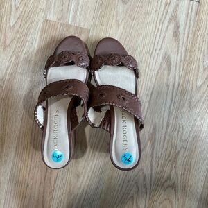 Jack Rogers‎ Leather Wedge Sandals Caroline